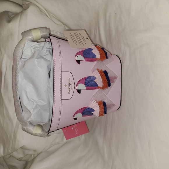 kate spade Handbags - NWT Kate Spade Flock Party Parrot Bucket Bag